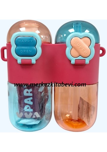 Vagonlife 800 ml Matara Suluk Yeşil- Pembe 2 Li