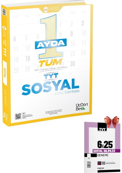 345 - 1 Ayda Tüm Tyt Sosyal Soru Bankası ve Tyt Deneme Sosyal Bilgiler