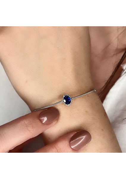 Safir ve Pırlanta Taşlı Bileklik PÇB09