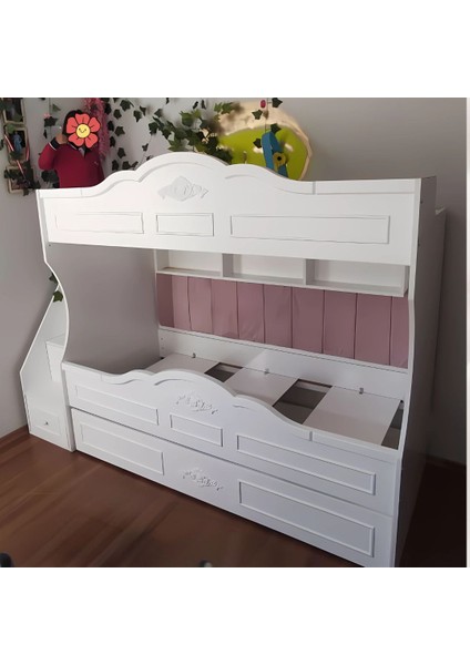 Çocuk Ranzası (Beyaz - Çıtalı Model) fiyatları
