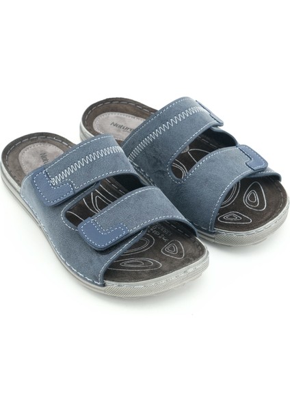 Naturela Comfort Erkek Yazlık Iç Taban Hakiki Deri Çift Cırtlı Ayarlanabilir Rahat Taban Günlük Terlik modelleri