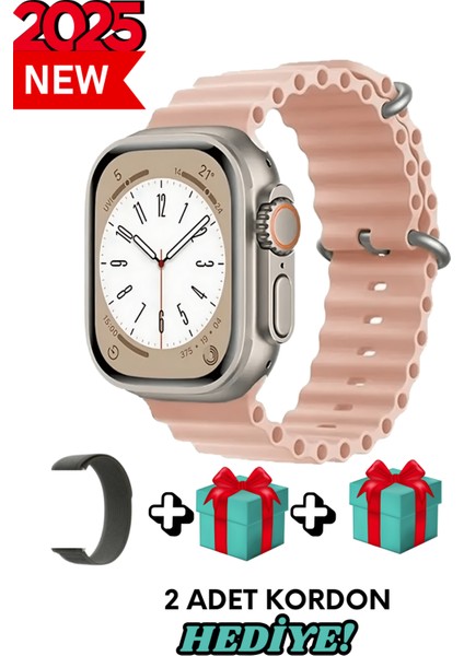 Apple iPhone 16 Plus Uyumlu Akıllı Saat Watch Ultra2 49MM Kordon Hediyeli - Son Versiyon