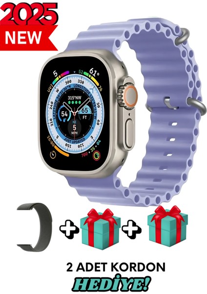 Apple iPhone 11 Uyumlu Akıllı Saat Watch Ultra2 49MM Kordon Hediyeli - Son Versiyon