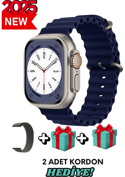 Poco M3 Uyumlu Akıllı Saat Watch Ultra2 49MM Kordon Hediyeli - Son Versiyon
