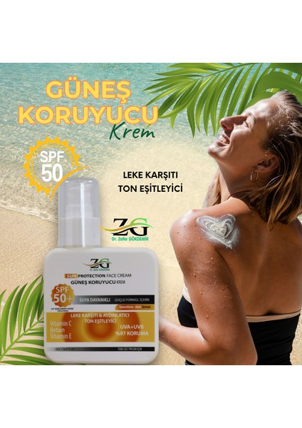 Dr Zafer Gökdemir Güneş Koruyucu Krem Spf 50 - Yüksek Koruma, Hafif Formül, Tüm Cilt Tipleri Için