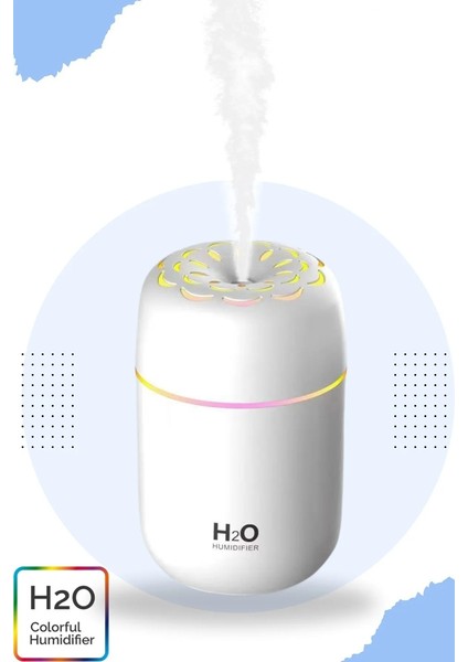 250ML Çiçek Motifli Mini Hava Nemlendirici Aroma Yağı Difüzörü Ultrasonik Buhar Püskürtücü fiyatları
