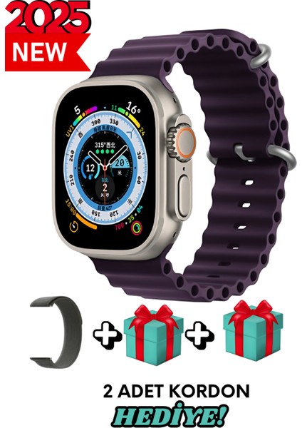 Apple iPhone 16 Uyumlu Akıllı Saat Watch Ultra2 49MM Kordon Hediyeli - Son Versiyon