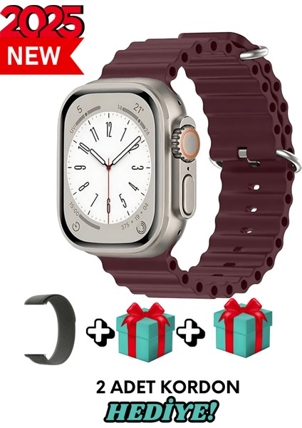 Apple iPhone Xr Uyumlu Akıllı Saat Watch Ultra2 49MM Kordon Hediyeli - Son Versiyon