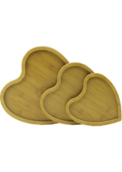 Kalpli - 3lü Set Ahşap Mdf Sunum Tepsi Seti 18X19--22X23--27X28CM (3791)