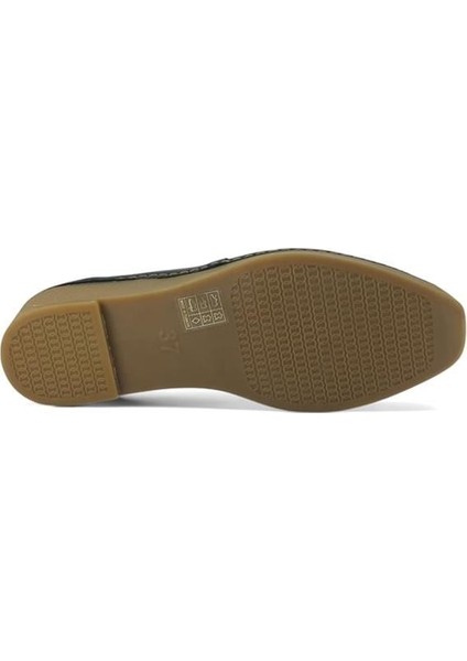 330 Hakiki Deri Günlük Kadın Babet-Siyah fırsatları