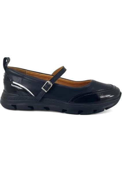 750 Hakiki Deri Günlük Kadın Babet-Siyah fiyatları