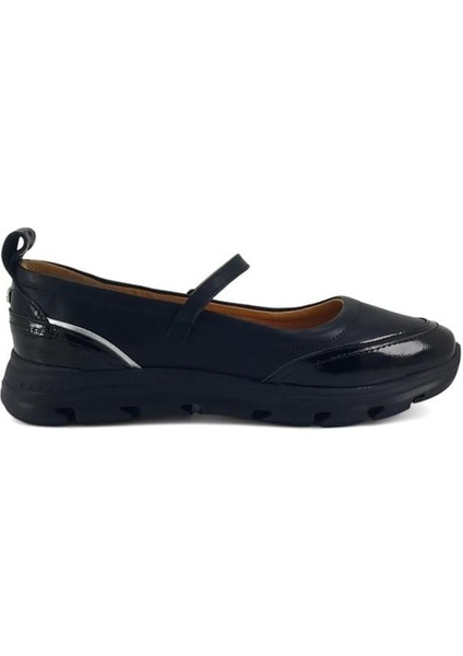 750 Hakiki Deri Günlük Kadın Babet-Siyah modelleri