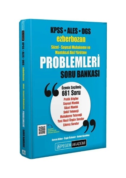 Ags Kpss Ales Dgs Ezberbozan Sözel Sayısal Muhakeme ve Mantıksal Akıl Yürütme Problem. Soru Bankası