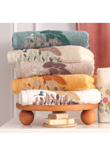 Bonita - %70 Bambu / %30 Pamuk Nakışlı El Havlusu - 6'lı Set 50X90 modelleri