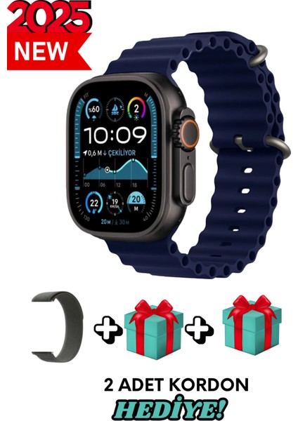 Samsung Galaxy S22 Ultra Uyumlu Universal Akıllı Saat Watch Ultra2 49MM Kordonlu- Son Versiyon