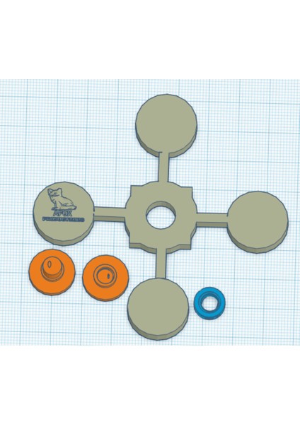 Fıdget Spınner With 3D Printable Bearings - Azaltıcı Döner Mekanizma THN2398244
