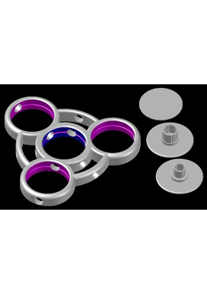 Küçük Eller Için Fidget Spinner - Spinner B - Azaltıcı Döner Mekanizma THN2358171 modelleri