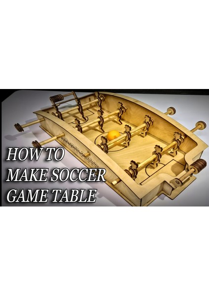 Futbol Oyunu Masası - Co2 Lasercut - 3mm Kontrplak - 3D Bulmaca THN4691462