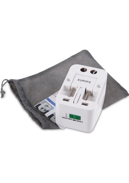 Üniversal Seyahat Adaptörü Multifunction Travel Plug Adapter Converter Charger Worldwide Universal Us Uk Au Eu Electrical Power Plug Adaptör