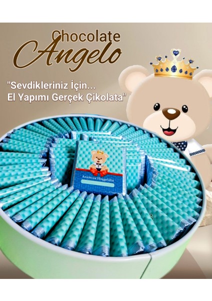 Angelo 70 Li Metal Kutusunda Erkek Bebek Çikolatası