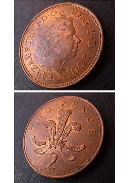 399636861C5A841D02 2005 Ingiltere Two Pence Ççt+ Eski Yabancı Madeni Para