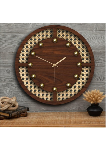 Ahşap Duvar Saati -Rattanduvar Saati - Hazeransaat