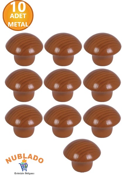Mobilya Mutfak Çekmece Dolap Dolabı Kapak Kulbu Kulpu Kulpları Fındık Mantar Düğme Metal 10 Adet