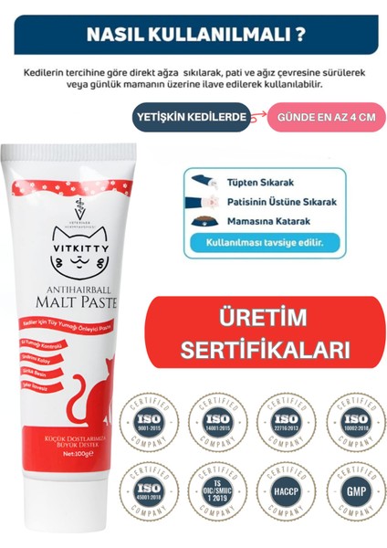 Kediler Için Tüy Yumağı Önleyici Malt Macunu 100G (Antıhaırball Malt Past) modelleri