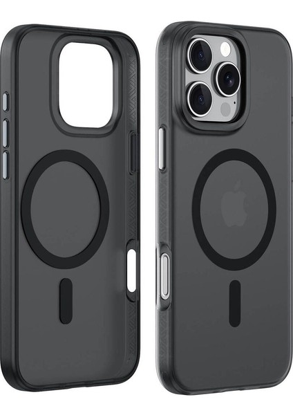 IPHONE 16 Pro Magsafe Destekli Lüks Sert Silikon Kılıf