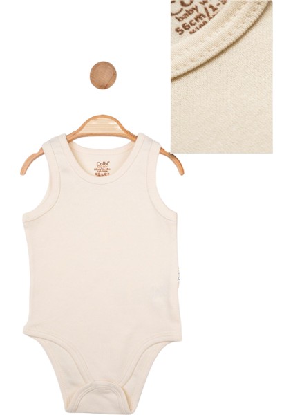 6'lı Bebek Badi Atlet Sıfır Kol, %100 Organik Kumaş Unisex Yeni Doğan Bebek Giyim , Erkek Bebek Giyim , Kız Bebek Giyim
