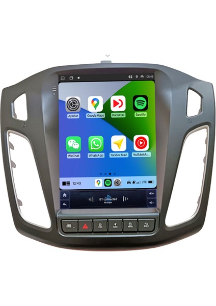 Ford Focus 3/4 Tesla Multimedya (2012-2018) 4 GB Ram 64 GB Hafıza 8 Çekirdek Navigatör
