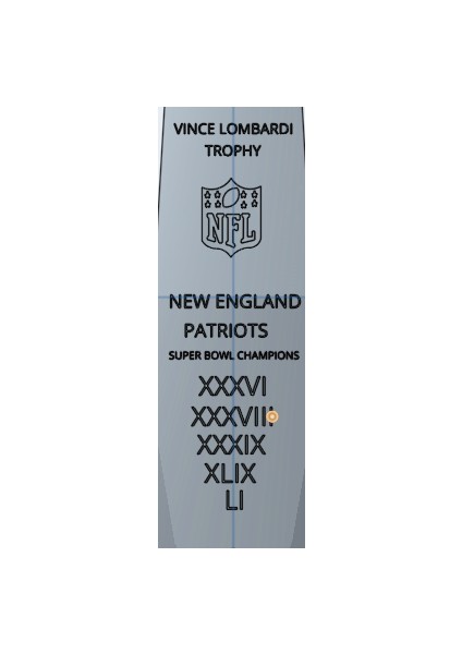 New England Patriots Lombardi Trophy (Plastik Aparattır) fiyatları