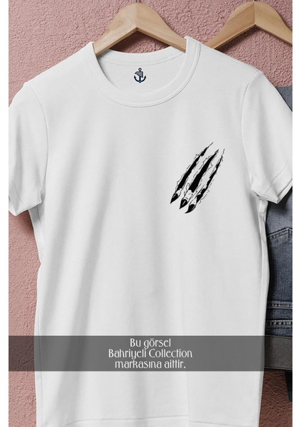 Oversize Aslan Pençesi Cep Tasarımlı Unisex T-Shirt fiyatları