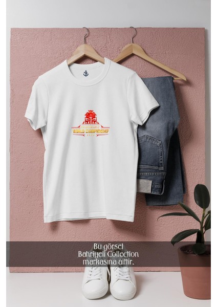 Oversize Guild Wars 2 Logo World Championship Tasarımlı Unisex T-Shirt