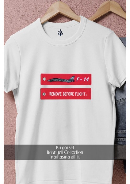 Oversize F-14 Remove Before Flight Savaş Uçağı Tasarımlı Unisex T-Shirt fiyatları