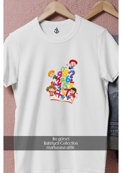 Oversize Euclidean Icons Mathematics Textbook Children Tasarımlı Unisex T-Shirt fiyatları