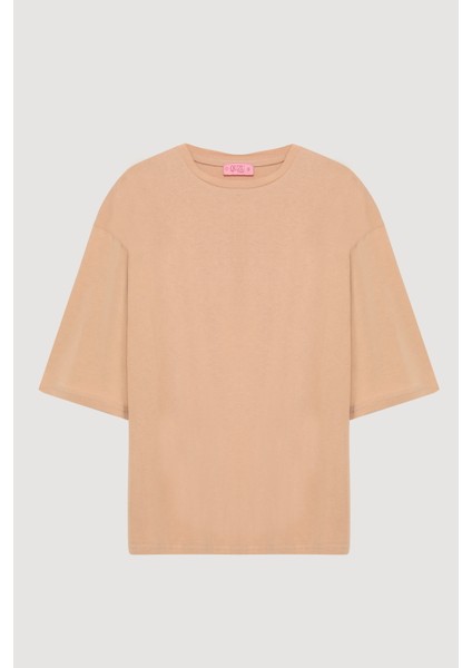 Truvakar Kol Oversize Basic Tişört 2 Li Paket Bej/kahverengi fiyatları