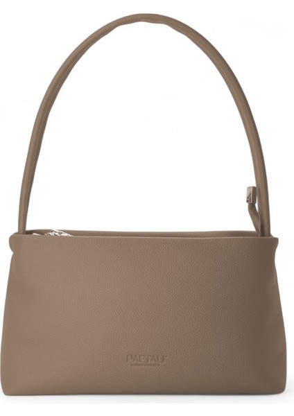 Kadın Basic Tek Saplı Fermuarlı Baget El ve Omuz Çantası 27X15X7 cm