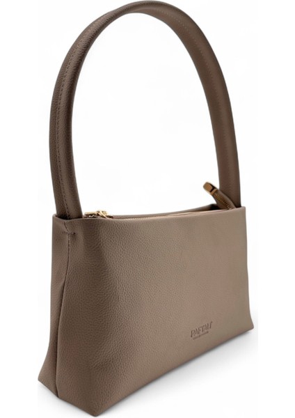 Kadın Basic Tek Saplı Fermuarlı Baget El ve Omuz Çantası 27X15X7 cm