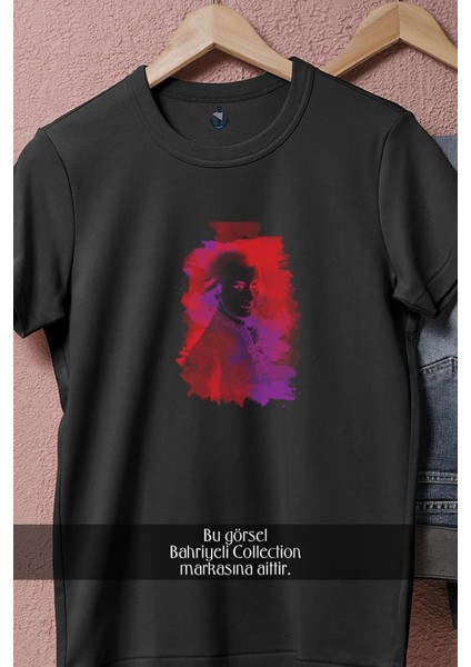 Oversize Wolfgang Amadeus Mozart Musician Salzburg Piano Tasarımlı Unisex T-Shirt modelleri
