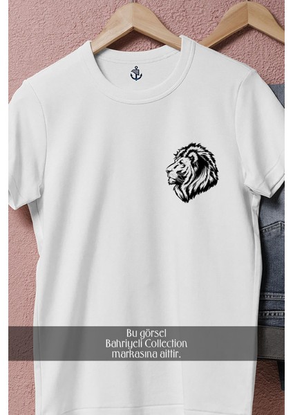 Oversize Aslan Başı Yan Profil Cep Tasarımlı Unisex T-Shirt fiyatları