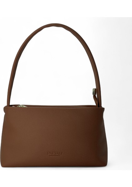 Kadın Basic Tek Saplı Fermuarlı Baget El ve Omuz Çantası 27X15X7 cm