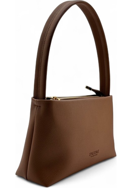 Kadın Basic Tek Saplı Fermuarlı Baget El ve Omuz Çantası 27X15X7 cm