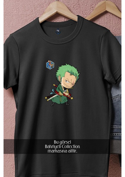 Oversize Green-Haired One Piece Character Caricature Tasarımlı Unisex T-Shirt fiyatları
