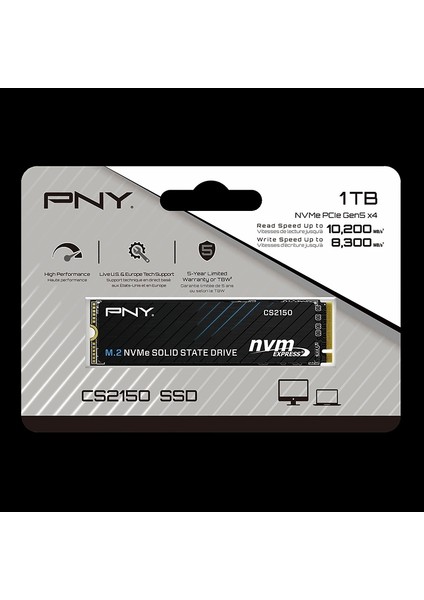 Teknoteg - Pny CS2150 1tb 10200/8300 Mb/s M.2 Nvme SSD (M280CS2150-1TB-TB)