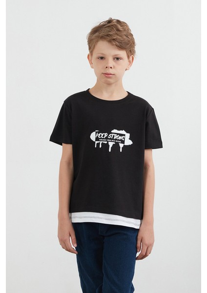 Keep Strong Baskılı Erkek Çocuk Tişört fiyatları