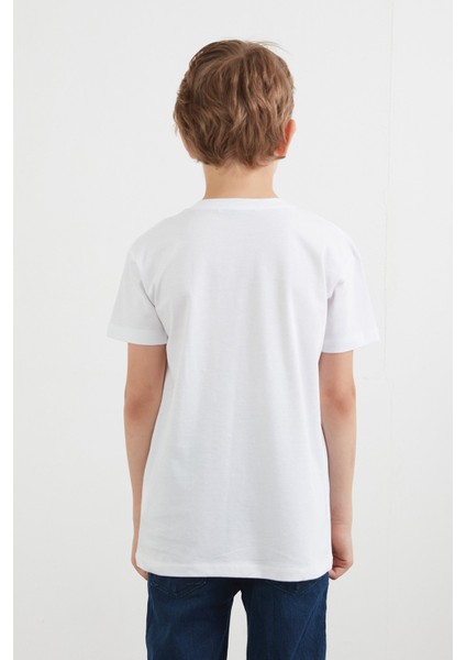 %100 Pamuk Yazı Baskılı Erkek Çocuk Tişört indirimleri