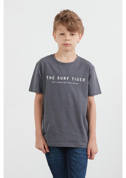 %100 Pamuk The Surf Tiger Baskılı Erkek Çocuk Tişört fiyatları