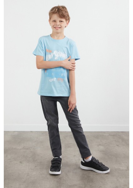 %100 Pamuk New York Baskılı Erkek Çocuk Tişört fiyatları