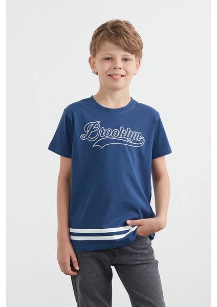 %100 Pamuk Brooklyn Baskılı Erkek Çocuk Tişört fiyatları